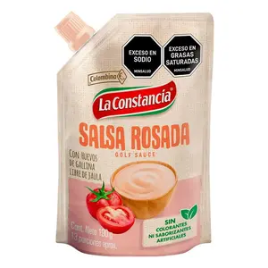 La Constancia Salsa Rosada 190g (6.7 oz) Doypack – Colombian Pink Sauce – Creamy Ketchup & Mayo Blend – Imported from Colombia