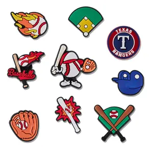 Baseball Element Shoe Charms (9Pcs/Set) | For 1.2CM Hole Clogs, Wristbands & Bogg Bags