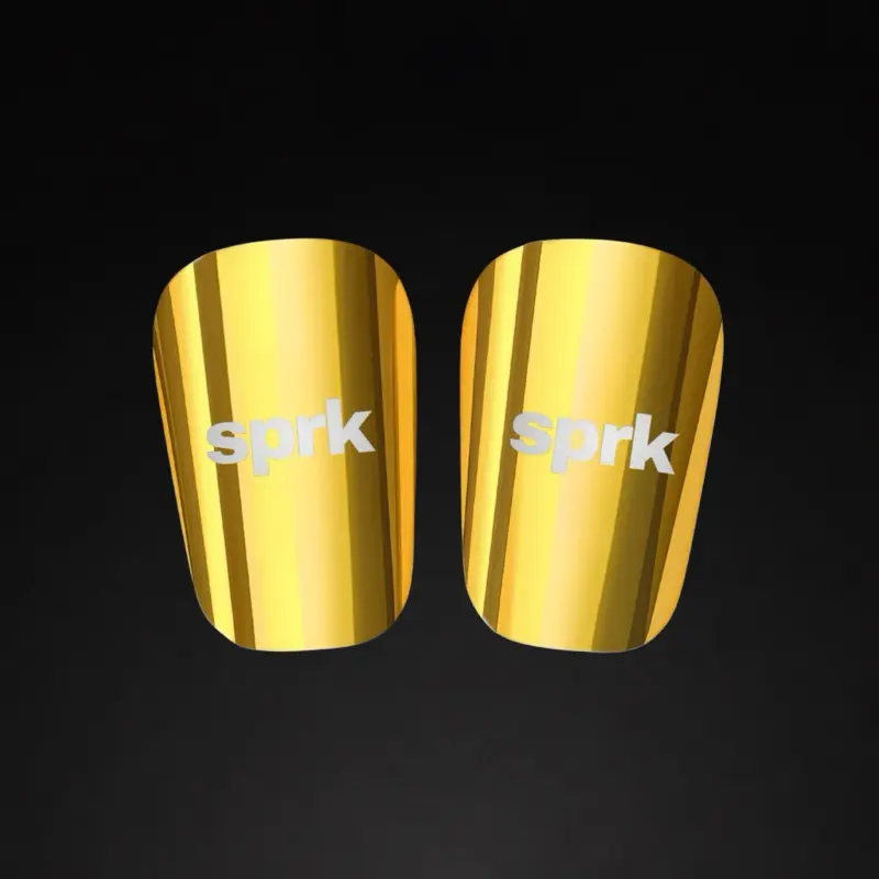SPRK Gold Shin Pads | Premium Soccer Shin Guards | Pro Player Fit | Lightweight | Elite Match Protection