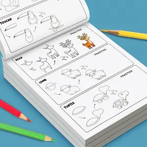 32 pages How to Draw a Step-by-Step Book - 500 + Steps to Draw, Study Guide, Fun and Easy-to-Follow Design | Inspire Creativity, Rich Topics, Including Animals, Musical Instruments, and More, Educational Art Book | Easy to Read | Teaching Content