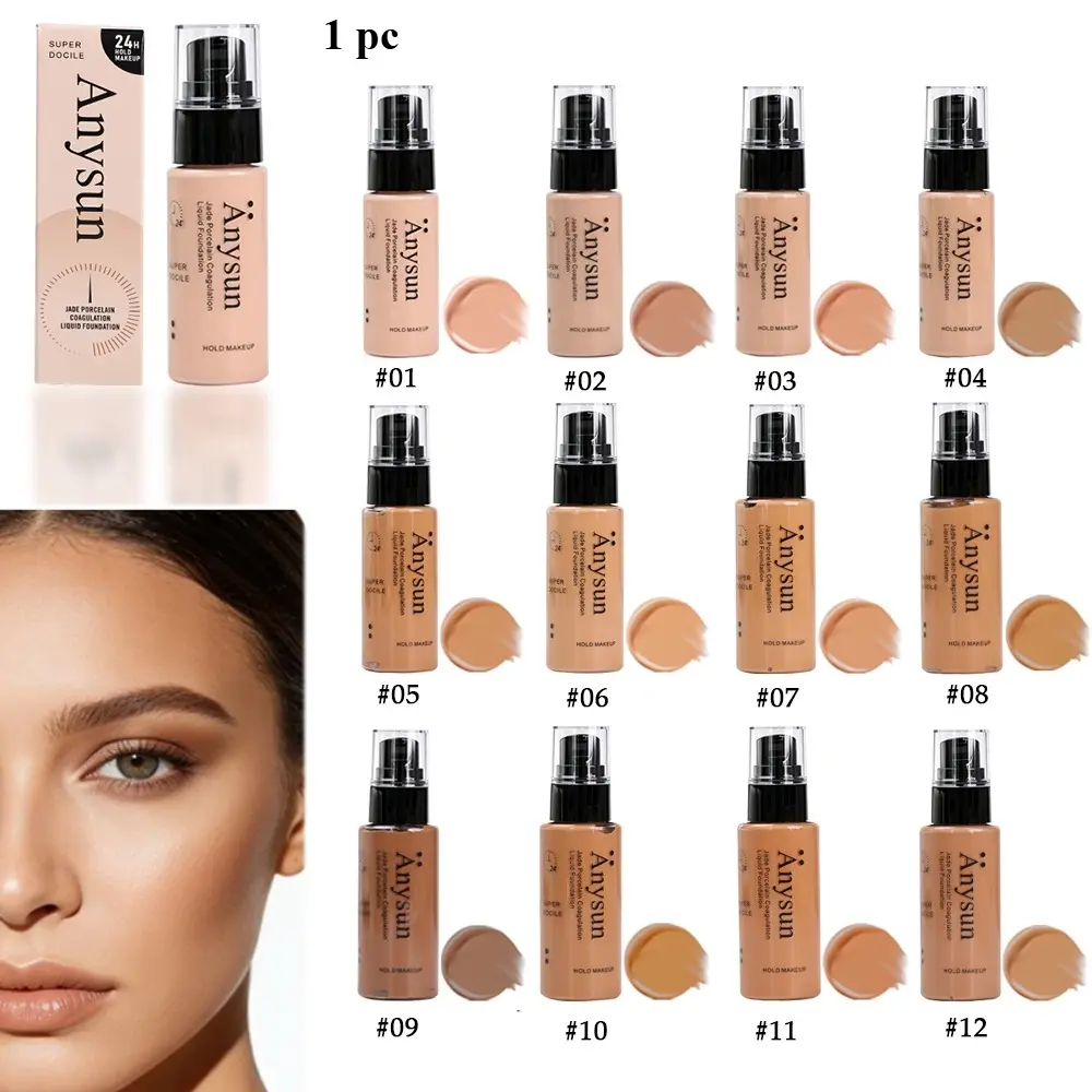 24H Long Lasting Liquid Foundation - Lightweight Hydrating, No Cakey, Natural Smooth Finish, Featherlight Foundation