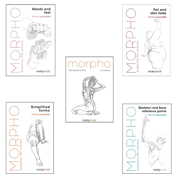 Morpho: Anatomy for Artists Complete 10-Book Set by Michel Lauricella | Ultimate Human Figure Drawing & Anatomy Reference Collection