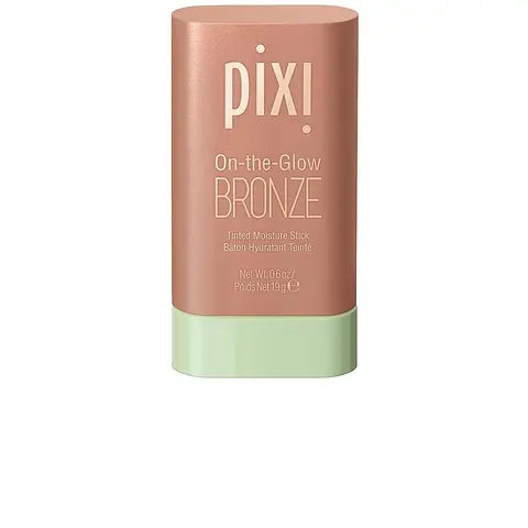 Pixi On-the-Glow Bronze SoftGlow Bronzer & Highlighter Stick Set - 0.6oz Aloe-Infused Moisturizing Makeup, Cruelty-Free Antioxidant Bronzer Stick for Adults, Blends to Hydrate Skin on Cheeks/Lips