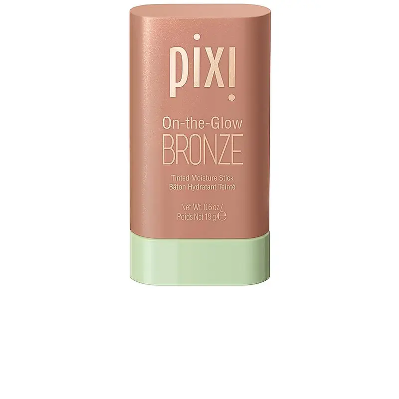 Pixi On-the-Glow Bronze SoftGlow Bronzer & Highlighter Stick Set - 0.6oz Aloe-Infused Moisturizing Makeup, Cruelty-Free Antioxidant Bronzer Stick for Adults, Blends to Hydrate Skin on Cheeks/Lips