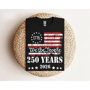 US 250 years We the People Printed Men's Women's T-Shirt