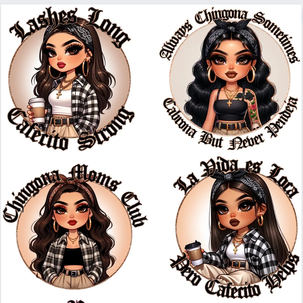 Chicana 2.0 premade DTF Gangsheet