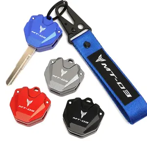 For YAMAHA MT03 MT-03 2024 2023 2022 2021 2020 2019 CNC Key Case Cover Protective S Keyring Motorcycle Accessories With Logo