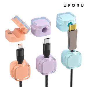 UFORU Magnetic Cord Organizer – 6/12/18/24 Pack Wall Mounted & Desktop Cable Holder, Simple Cable Management,Keep Cables in Place on Desk & Wall | A Practical Giftdealsforyou#SummerWins