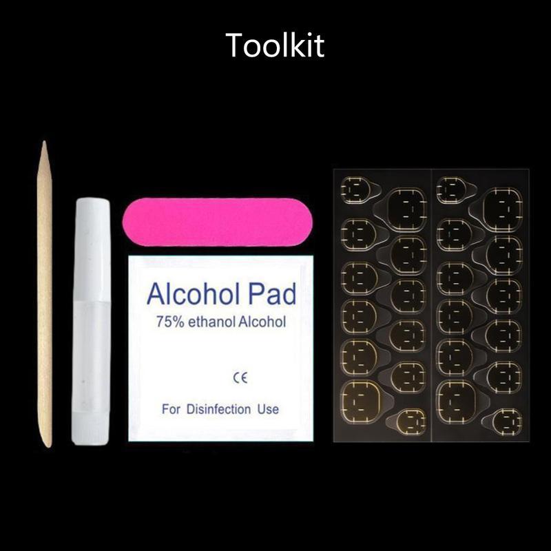 24PCS Blue Crocodile Pattern Design Press on Nails Long Coffin Nails with Goth Style Glossy Nails Reusable Nails Swirl Freestyle Removable Nails for Women DIY Nails Art & Nails Care