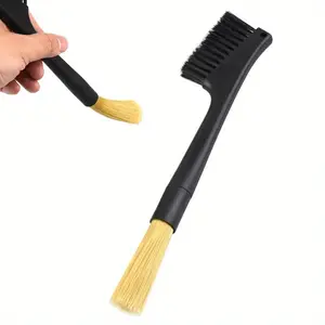 Double Head Coffee Brush Detachable Dual Purpose Coffee Machine Grinder Dirt Cleaning Brush Espresso Maker/Machine Cleaning Tool