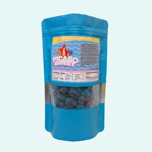 Tangy Sour Blue Razz Viral Burst Gummies, 6 oz Bags, Sweet Sour Flavor Chewy Treats, Assorted Bulk Candy Snacking Mix