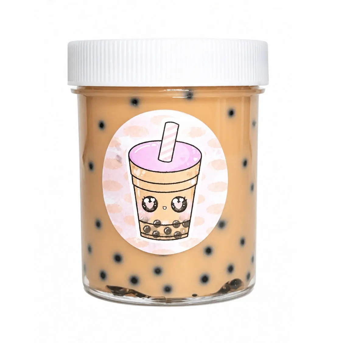 Handmade Milk Boba Tea Thick Slime - Vanilla Scent - Hoshimi Slimes LLC