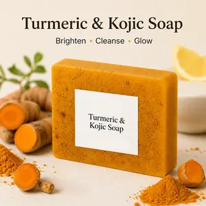 Lemon Turmeric Kojic Acid Soap, Turmeric & Kojic Acid Brightening Soap, Dark Spot Remover, Kojic Acid Soap, Soap Body CareBody Wash Lemon Flawless Organic