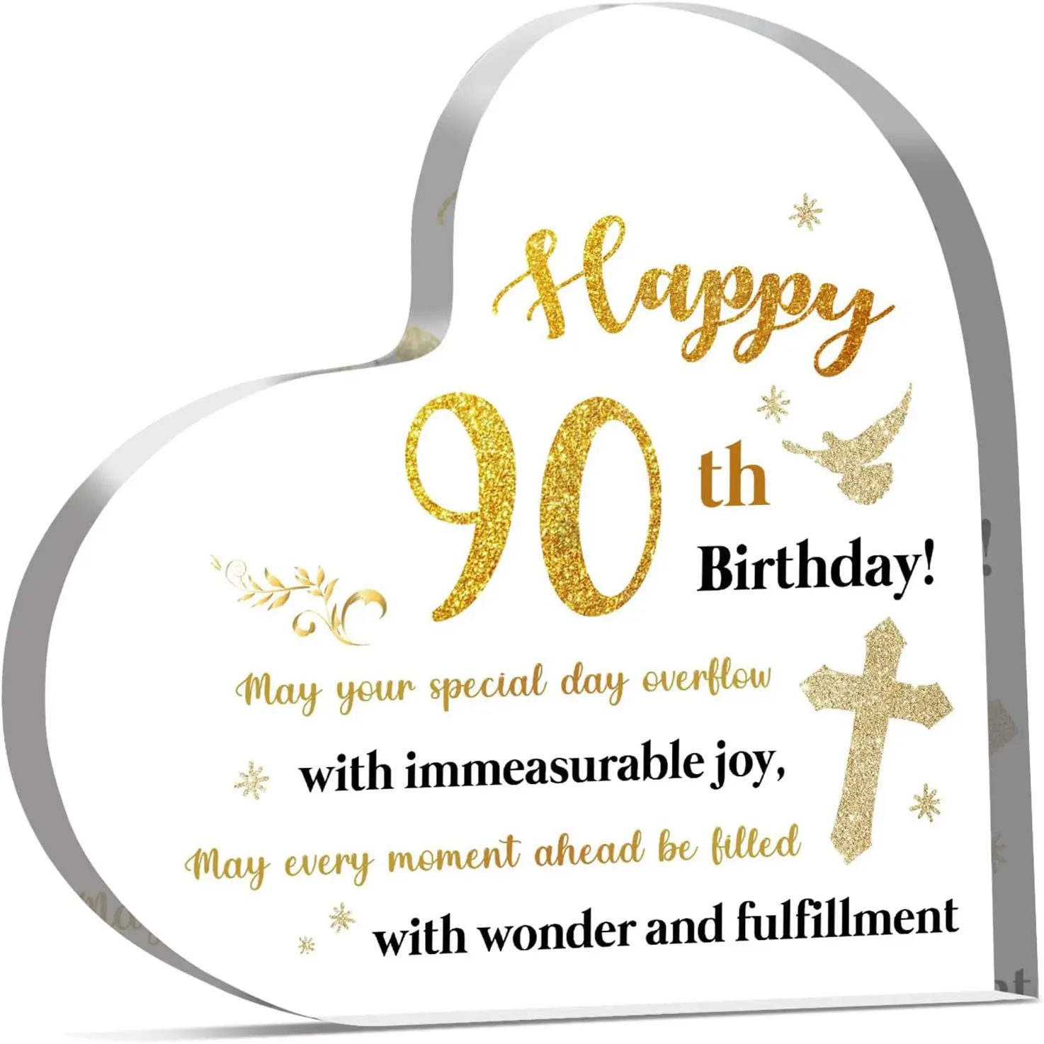 90th Birthday Gifts for Women,90 Year Old Birthday Gift for Women,Gifts for 90 Year Old Woman,90th Birthday Decorations Acrylic Plaque