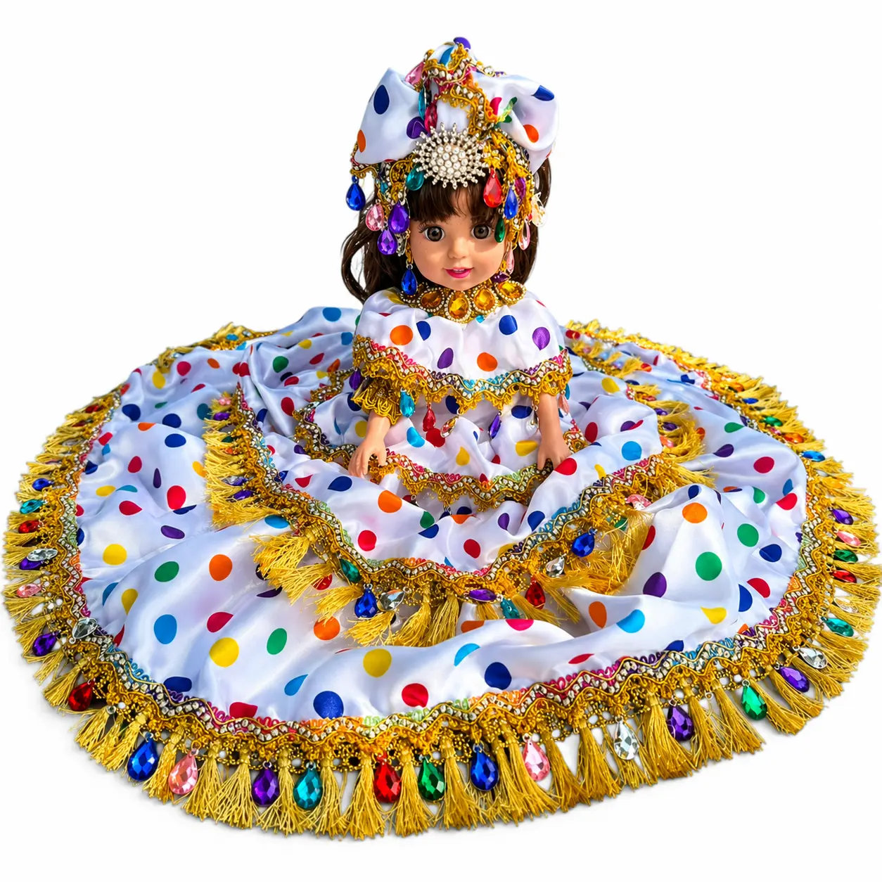 11" Multicolor Gitana Muneca – Santeria Yoruba Spiritual Altar Decor