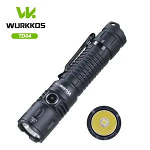 Wurkkos TD04 Tactical Flashlight,3000 Lumens USB-C Rechargeable LED Flashlight,IP68 Waterproof Dual Switch EDC Flashlight Emergency with Easy Operation for Camping Hiking Flashlight