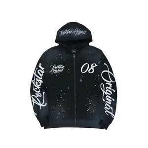 Nakesha 2.0 Vintage Black Zip Up Hoodie