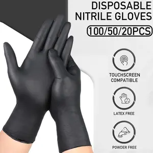 Disposable Powder-Free Latex-Free Nitrile Gloves, 40 Pcs, Durable Cleaning Gloves, Home Kitchen Food Handling Tattoo Beauty Use