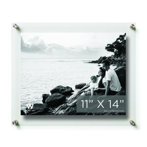 11x14" Photo Floating Acrylic Clear Picture Frame (Frame Size 15x18")