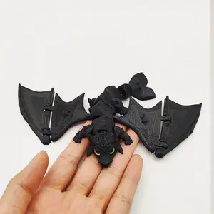 3D Printed Standing Dragon Figurine with Glasses, Bedroom Desktop Decoration, Office Decor, Unique Gift for Fantasy Lovers