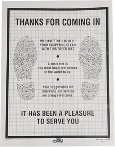 17"W x 22"H Disposable Auto Paper Floor Mats - Case of 500  Disposable Floor Mats for ,  Carpet Protector for Auto Mechanics,  Shops, Buses, Taxis, and Dealerships