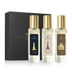 Maytime Summer Scented Journeys 3-Piece Unisex Fragrance Set (3×30ml) – Voyages Olfactifs Collection, Long-Lasting Eau de Parfum for Work, Dates & Nights, Woody Spicy & Fougere Scents Inspired by New York, Paris & Milano