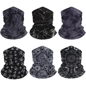 6-Pack Balaclava Face Mask for Men & Women UV Protection Neck Gaiter, Breathable Multi-Use Headwear for Cycling, Running, Hiking & Outdoor Sports