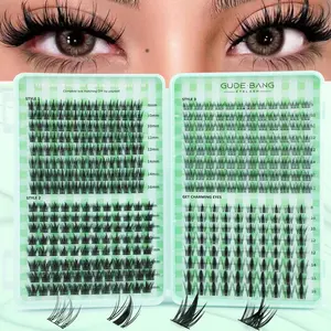 400pieces eyelash extension set, with glue, tweezers, and glue remover cream. CC roll type mixed 8-16mm large capacity, suitable for home self-grafting, friendly to beginners DIY Eyelash Extensions Eyelash Extension Kit
