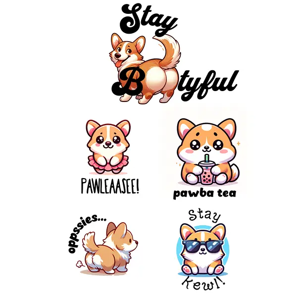 These custom corgi stickers make an ideal gift for friends, family, or even yourself! Spread the joy of corgis to fellow dog lovers. waterproof vinyl- Cute Sticker - Corgi Sticker - Dog Sticker  - Funny Sticker laptop sticker vi
