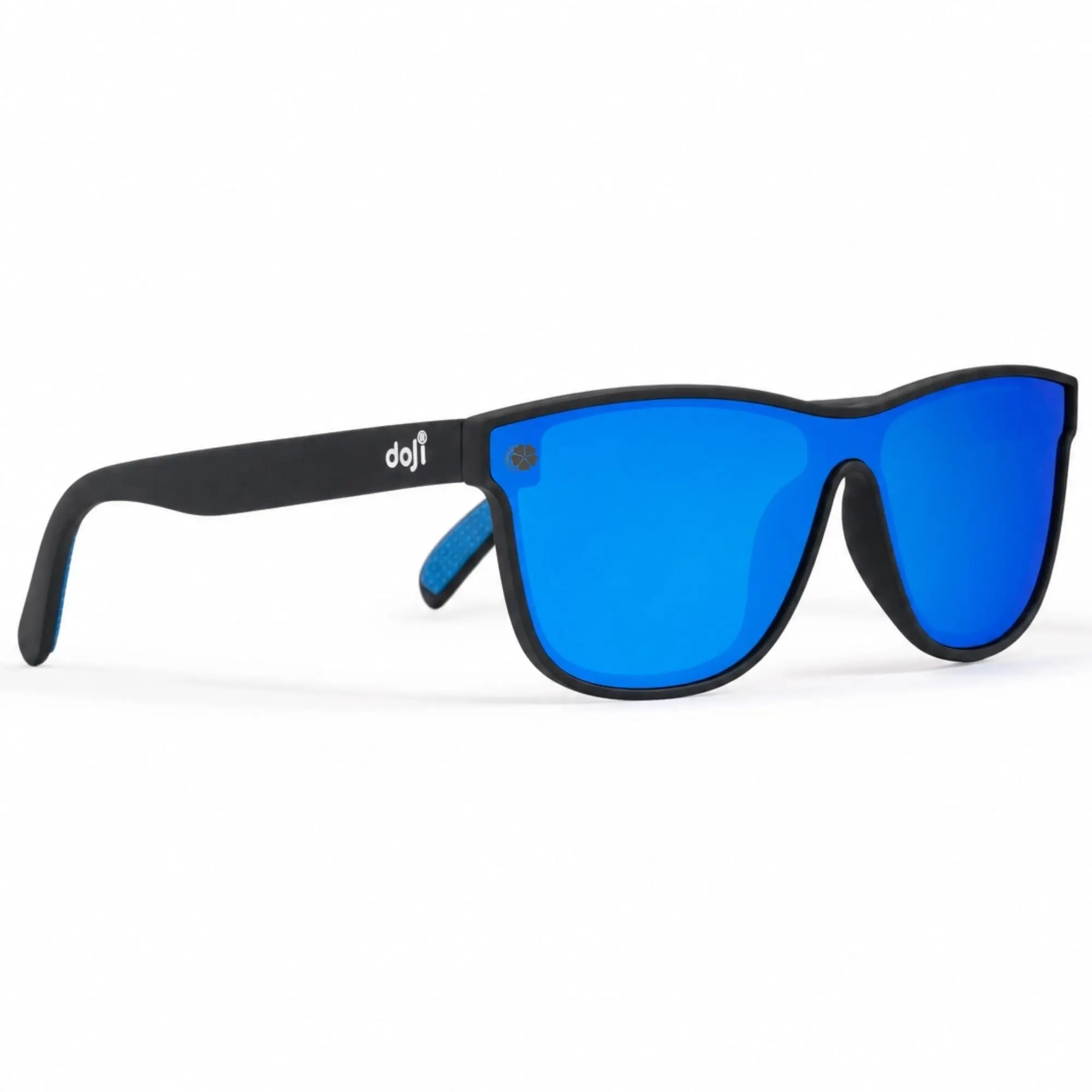 doJi Rizz, Lost Number,  Single Lens Sunglasses - Polarized, UV400 Protection, Scratch Resistant, Futuristic Non-Slip No Tangle  Style, Black Matte Grip,  Rubberized Non-Slip Frame