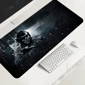 Tactical large-sized gaming mouse pad, dark-themed desktop protection pad, anti-slip rubber lock edge high-definition printing, suitable for computers, laptops, offices, homes, schools, as a gift for family and friends.