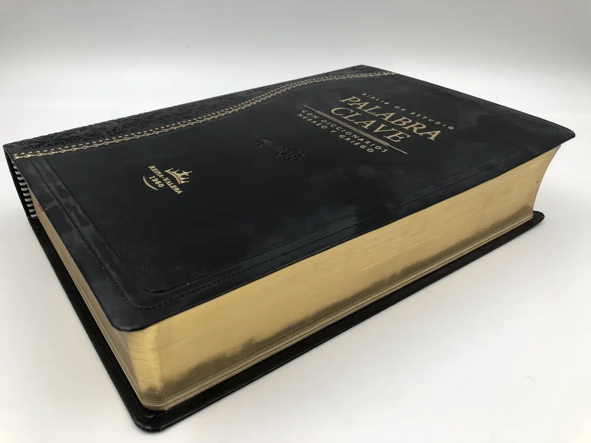 Biblia de Estudio Palabra Clave RVR 1960, piel imitacion negro (Key-Word Study is Spanish