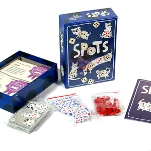 Spots Card Game Fast Paced Pattern Matching Strategy Party Tabletop Game Dice Rolling Set Collection Family Gathering Travel Game Quick Learning Fun Challenge Portable Card Game for Friends Game Night Entertainment and Brain Play