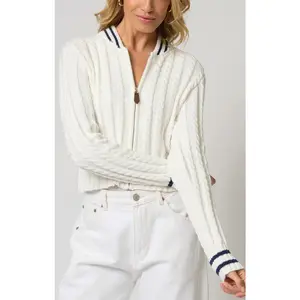 Coen Cable Zip Up Bomber