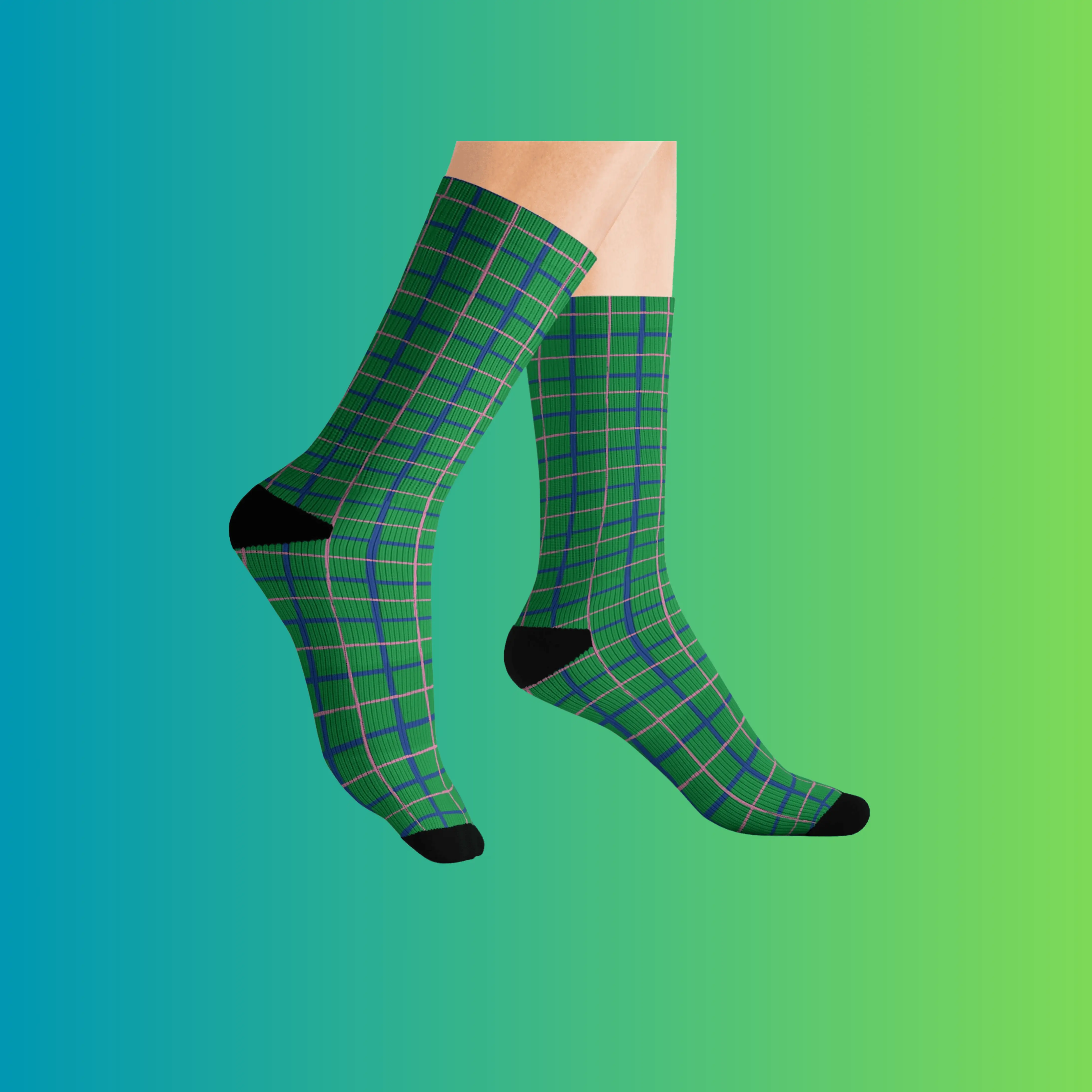 Tartan Sublimation Sock, Man Cozy & Stylish, Perfect for Casual Outfits, St. Patrick's Day Gift, Everyday Wear, Unique Accessories Menswear Soft Plaid socks socks  men