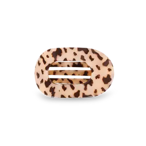 Teleties Small Flat Round Clip in Blonde Tortoise