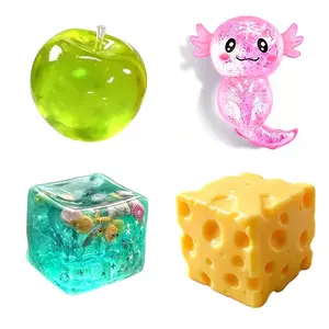4pcs Soft Clay Toy Set, Tpr and Sponge Squeeze Toys, Stress Relief Plush Toys, Random Colors, Anxiety Relief Sensory Toys for Kids and Adults