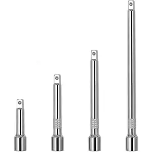 1/4" Socket Extension Set - 4PCS Drive Socket Quarter Inch Extension Bar 2"/50mm 3"/75mm 4"/100mm 6"/150mm CR-V Durable Material