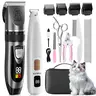 KALHELA 2-in-1 Rechargeable Cordless Dog Clippers & Universal Paw Hair Trimmer Kit - Low-Noise Calm Grooming Set with ABS Parts, Clean Design, 1 Kit Fewer Tools for Rabbit, Dog Hair Care (Cats Included)