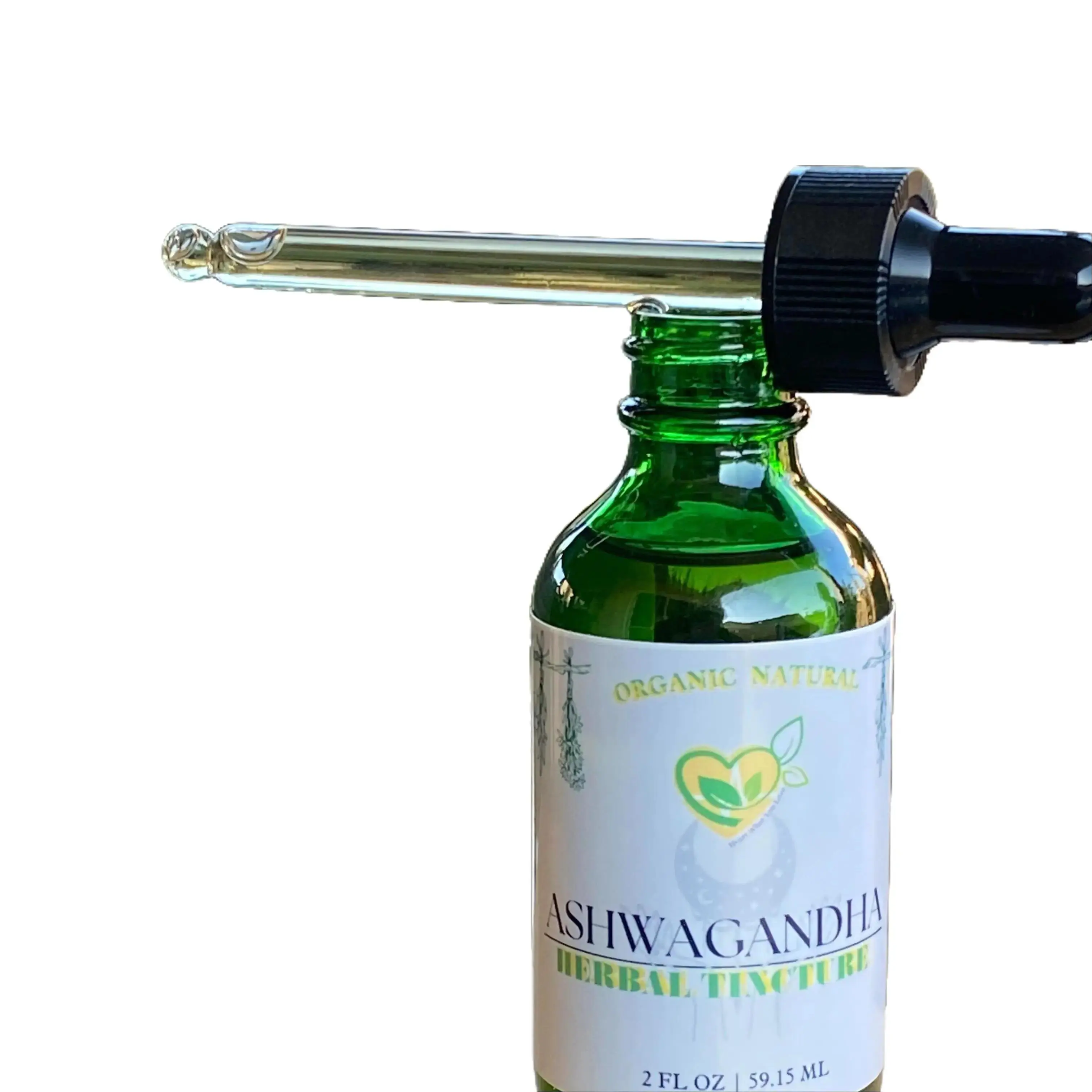 Ashwagandha Tincture Organic Liquid Root Herbal Drops 2 oz Natural Balance Dietary Supplement Edible Healthcare