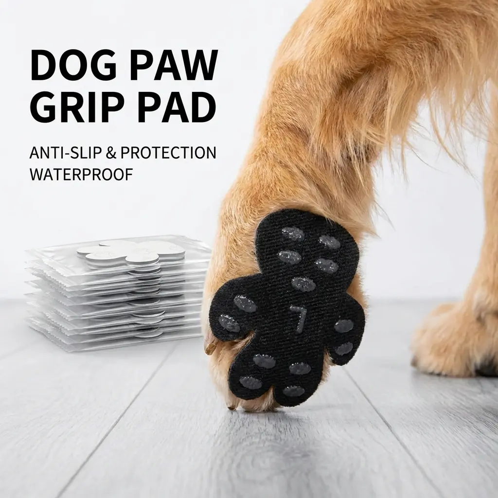 Dog Paw Grip Pads - Anti-Slip, Waterproof Cotton-Silicone Protection, Universal Fit for All Dog Breeds, Indoor & Outdoor Use, Pad