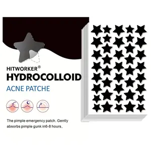 Hydrocolloid Star Shape Blemish Cover Patches, Invisible Facial Skin Care Stickers, Waterproof Breathable Protective Patches for Day and Night Use, Acne Patches