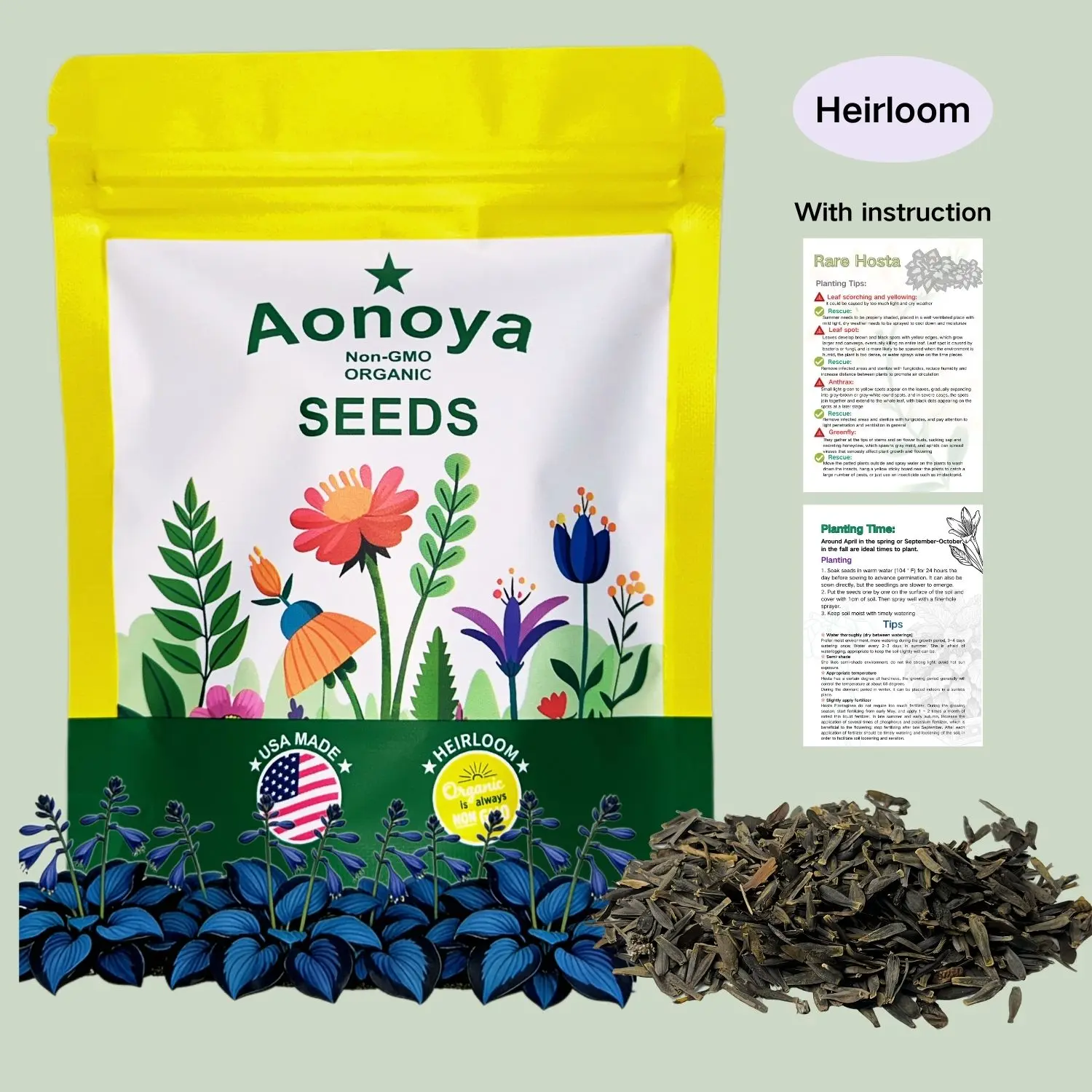 Hosta Seeds Perennial Shade Plant for Garden and Yard Non-GMO USA Made with  Instructions for Easy Care and Versatile Growth Landscaping Easy Care -  TikTok Shop