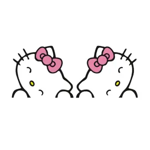 Sanrio Hello Kitty 8-inch Cute Cat Stickers for Windows & Cars Easy Application Decorative Decals Perfect for Fans of All Ages