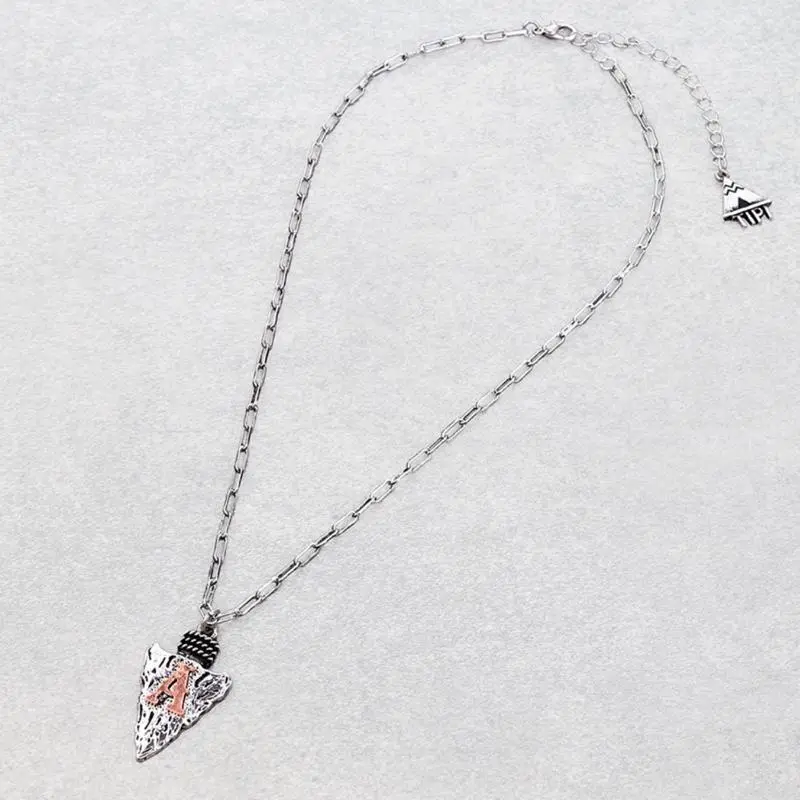 Western Arrowhead Initial Necklace Birthday Gift Jewelry Fashionable Jewelry Accessories