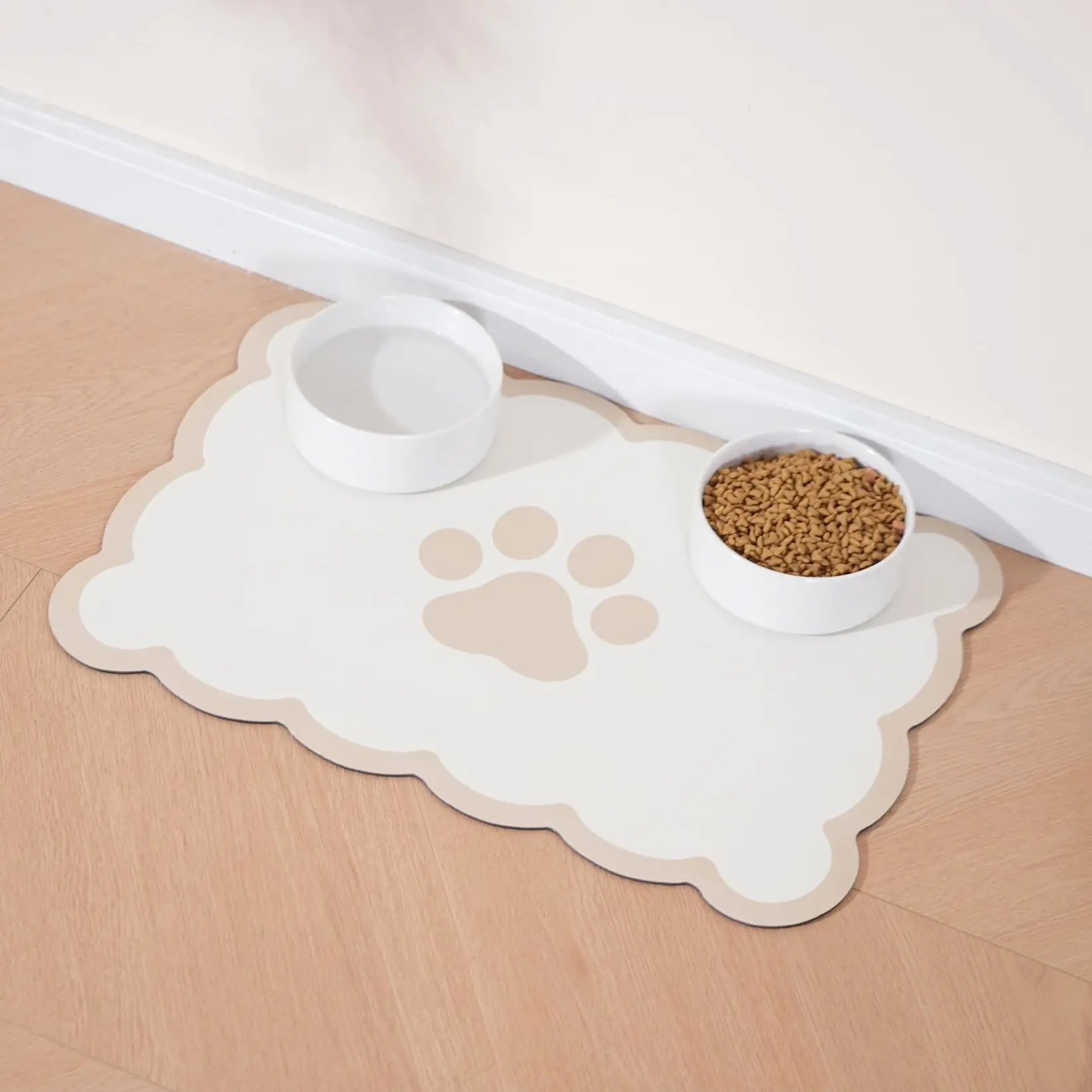 1 pc,Pet Feeding Mat,Dog Food Mats for Floors Waterproof, Dog Entry Mat With Pet Claw Pattern,Dog Water Bowl Mat,Pet Feeding Absorbent Mat,Dog Placemats for Food and Water,Pet Meal Mat Suitable For Dirty And Messy Drinkers,Dog Accessories Pet Supplies