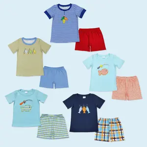 Kids boy fishing design summer outfits