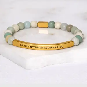 BELIEVE IN YOURSELF AS MUCH AS I DO Amazonite Bracelet