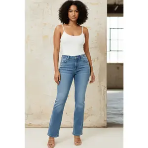 Judy Blue Mid Rise Lightly Distressed Bootcut Jeans