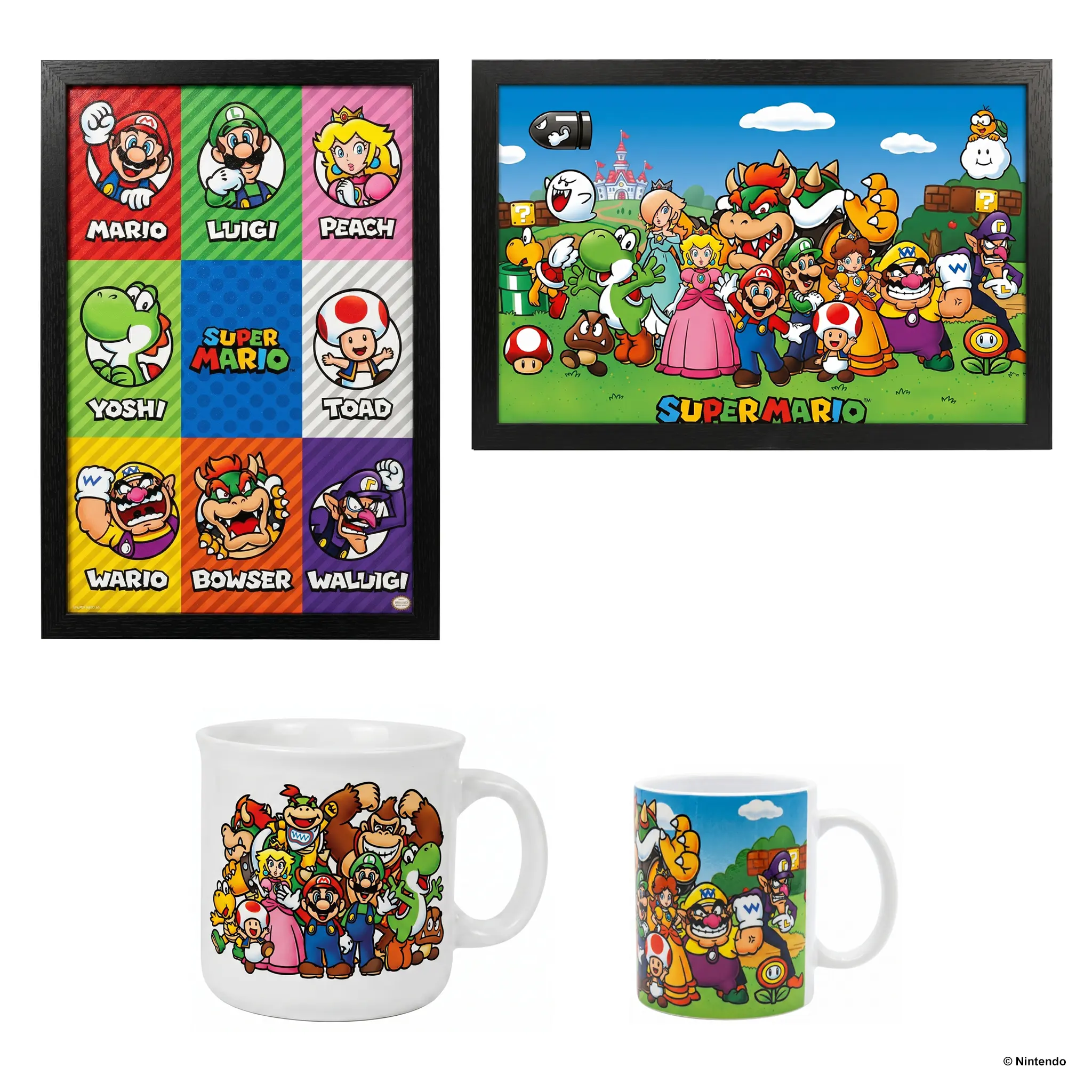 Mario Characters Wall Art & Mug Bundle